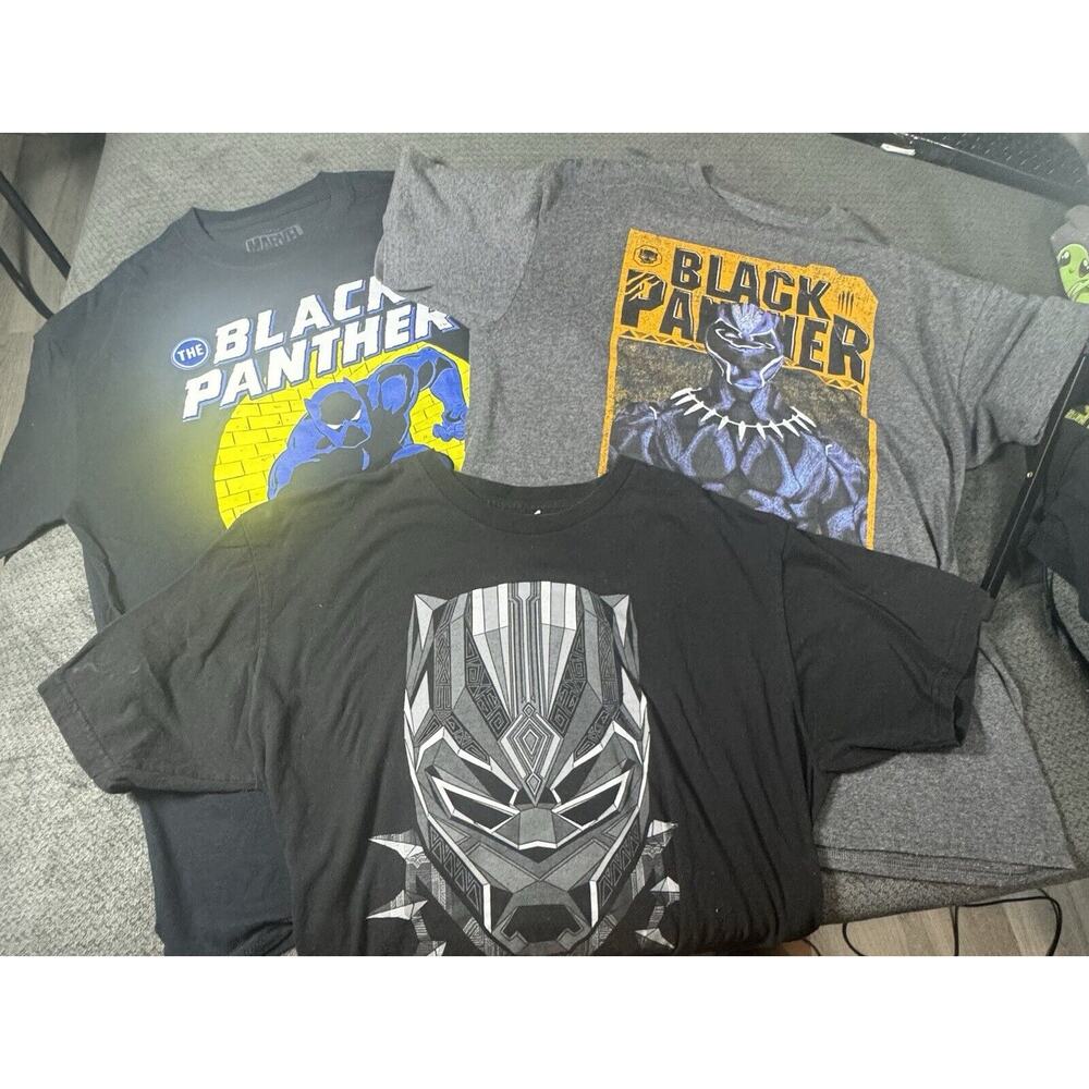 Lot Of Black Panther T Shirts All Size Large Marvel
